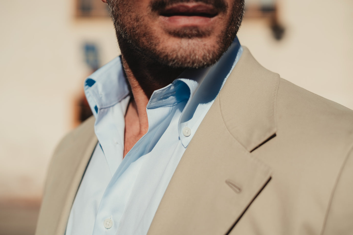 SERENO button-down light blue zephyr shirt