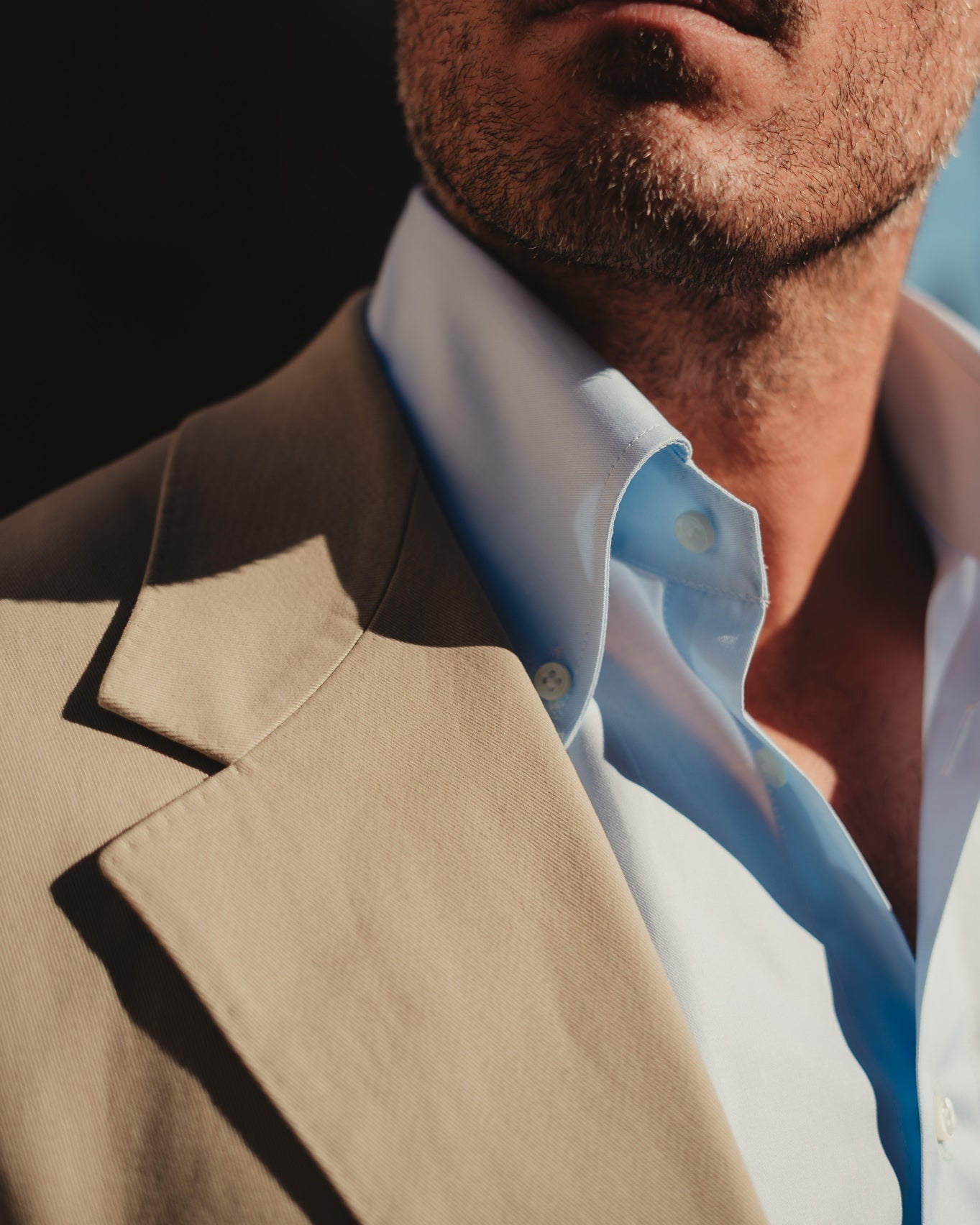 SERENO button-down light blue zephyr shirt