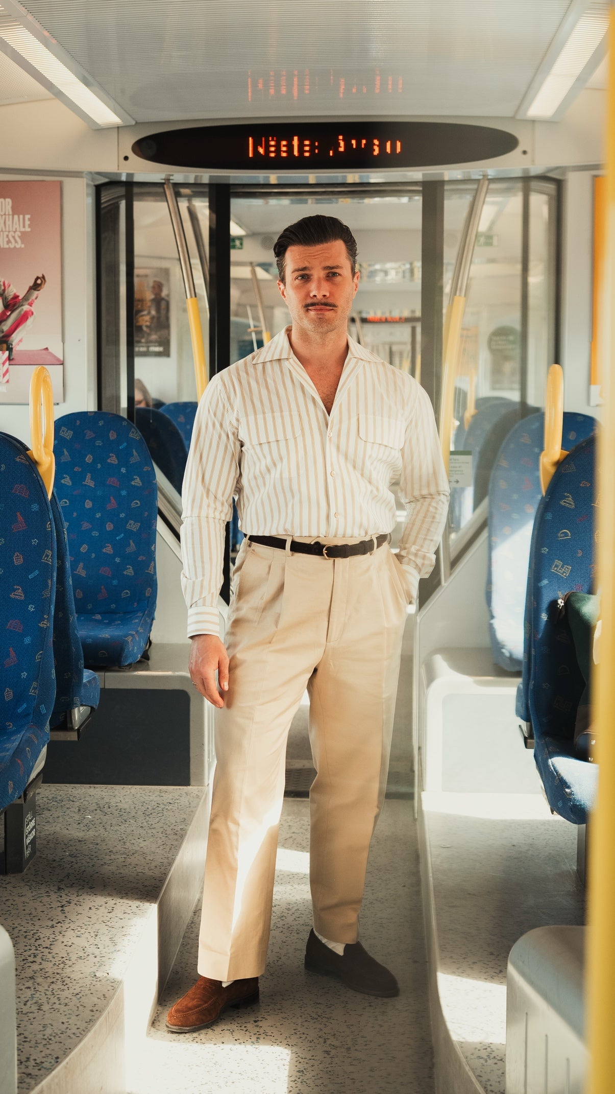 ARUSHA vintage striped safari shirt