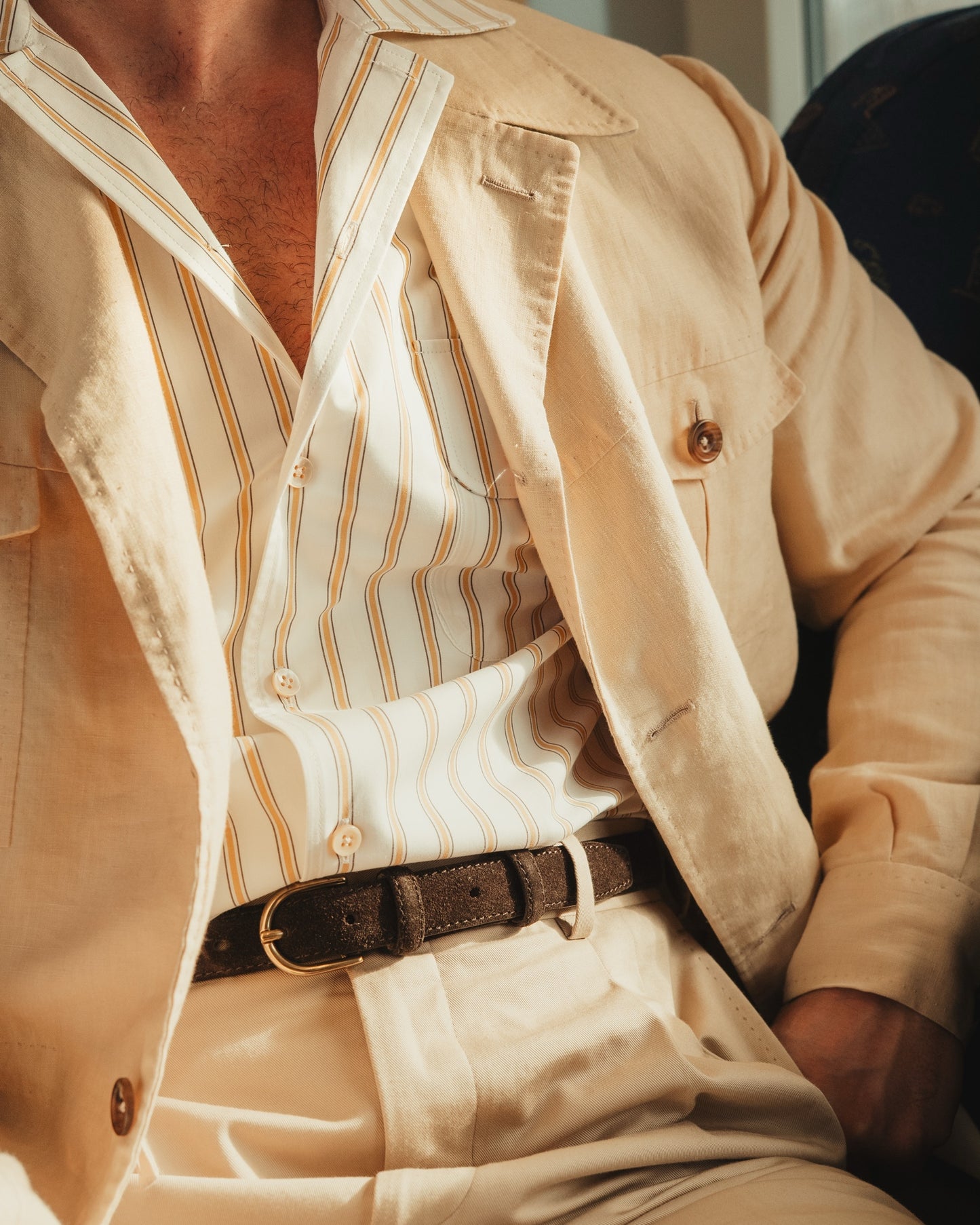 ARUSHA vintage striped safari shirt