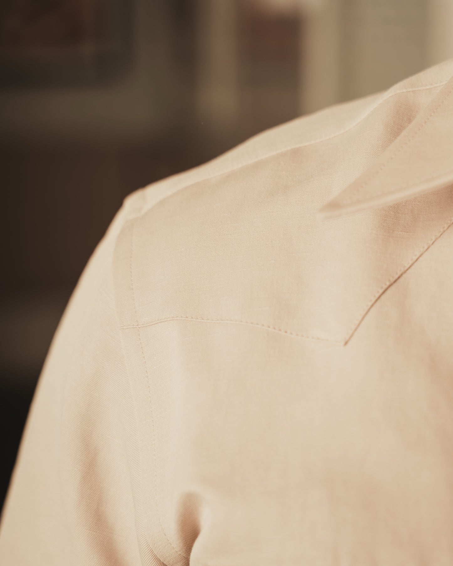 NASHVILLE Western Shirt cotton/linen sand