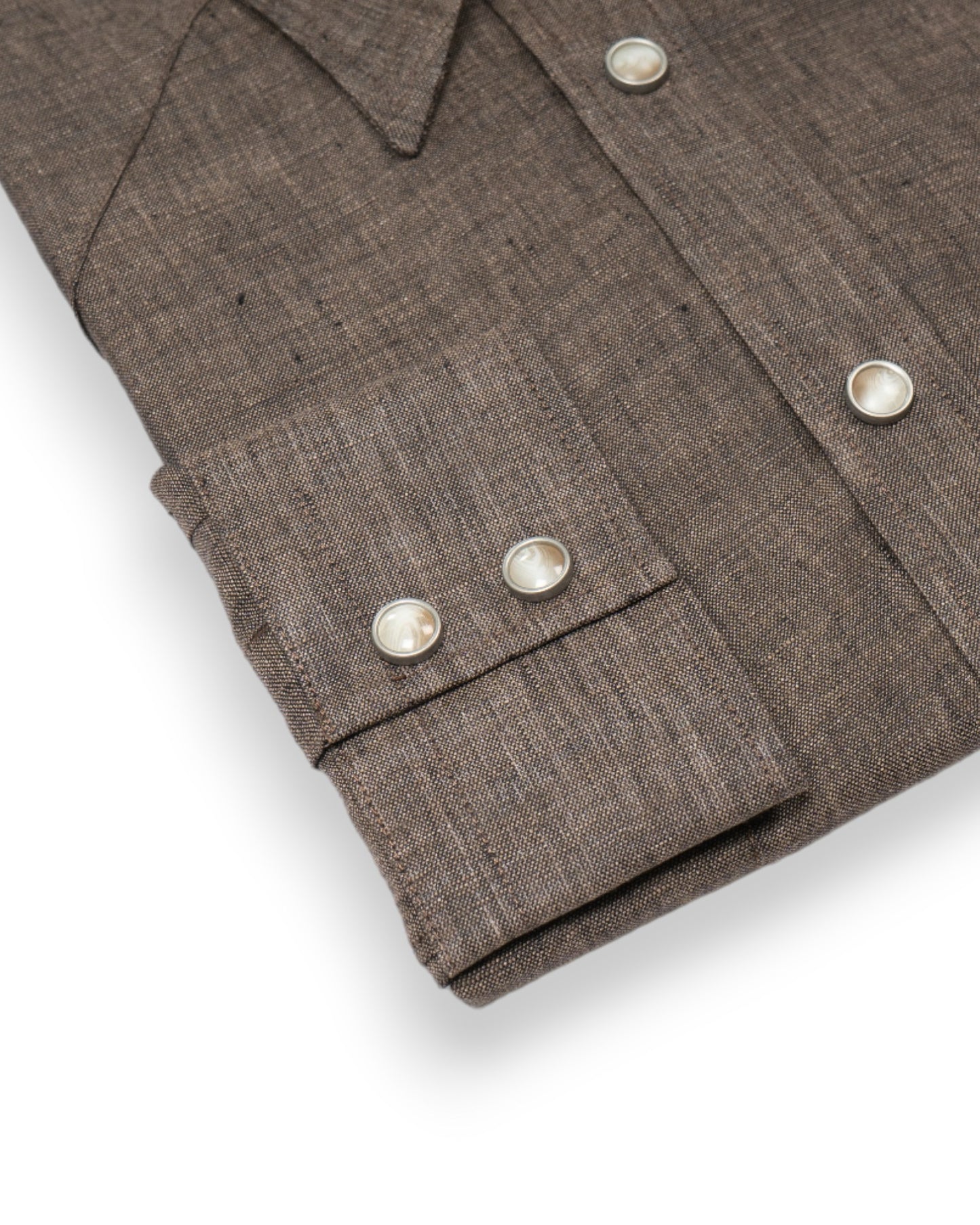 NASHVILLE Western Shirt  Brown Linen