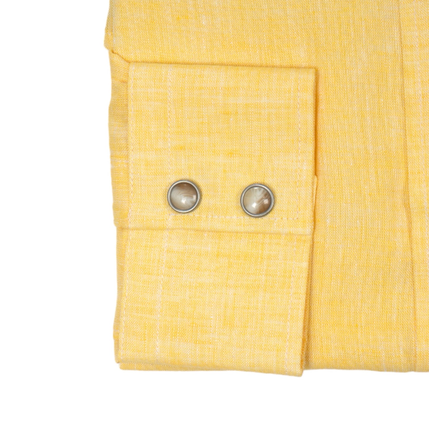 NASHVILLE Western Shirt Yellow Linen
