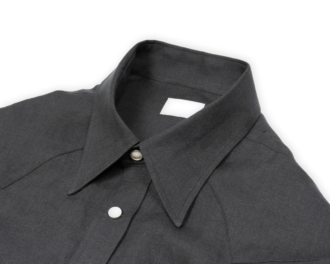 NASHVILLE Western Shirt black linen