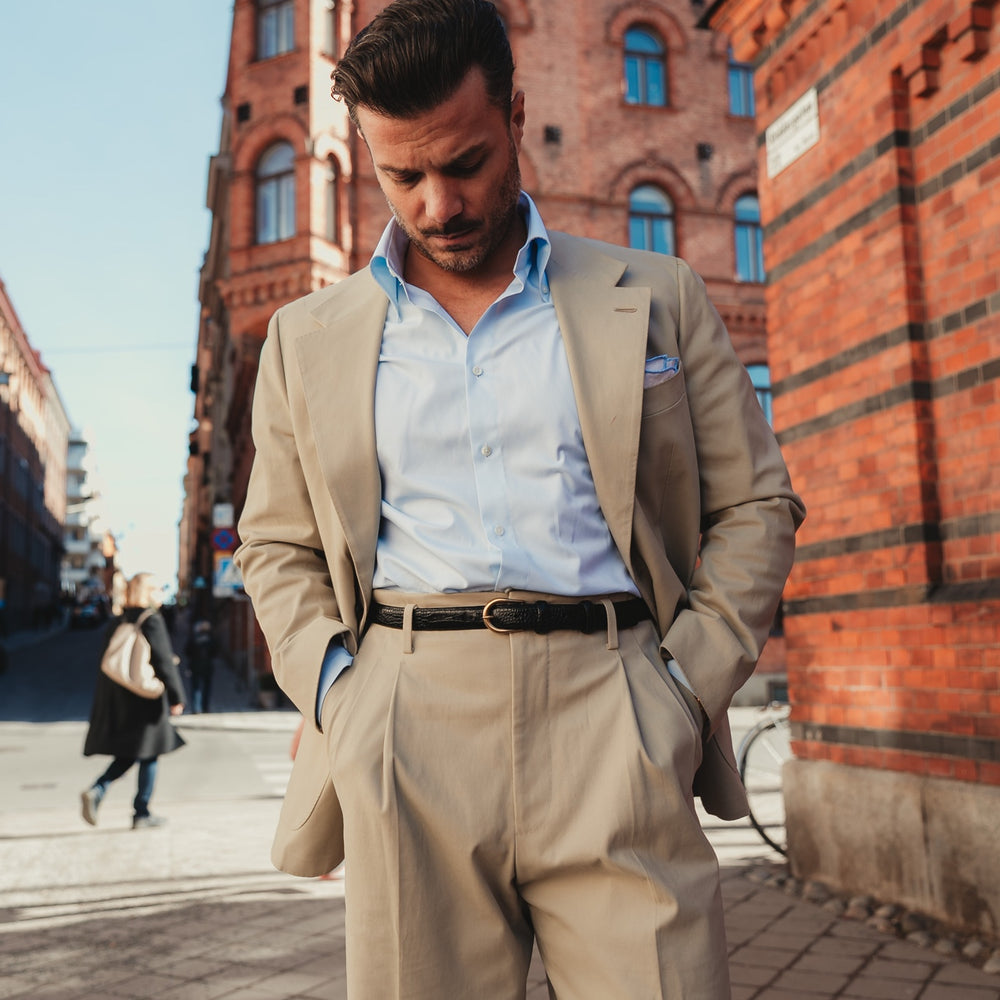 
                  
                    SERENO button-down light blue zephyr shirt
                  
                