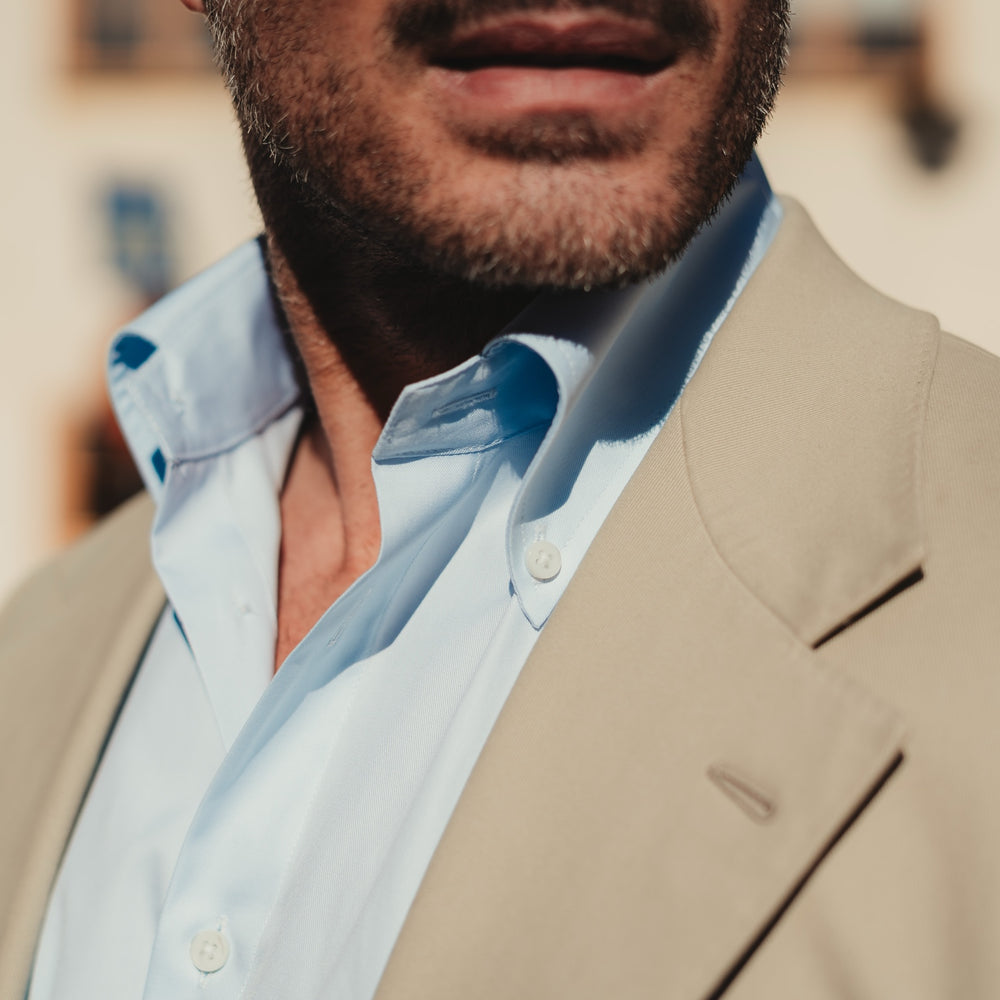 
                  
                    SERENO button-down light blue zephyr shirt
                  
                