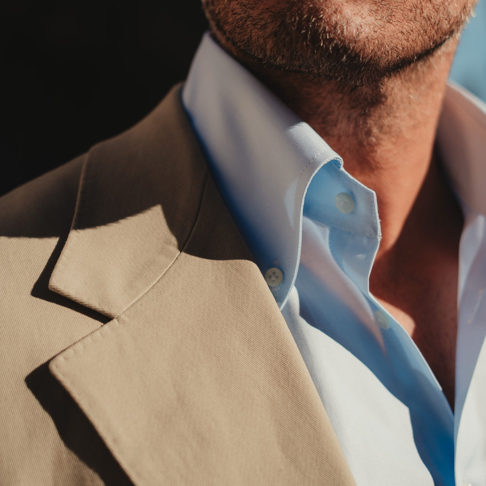 SERENO button-down light blue zephyr shirt