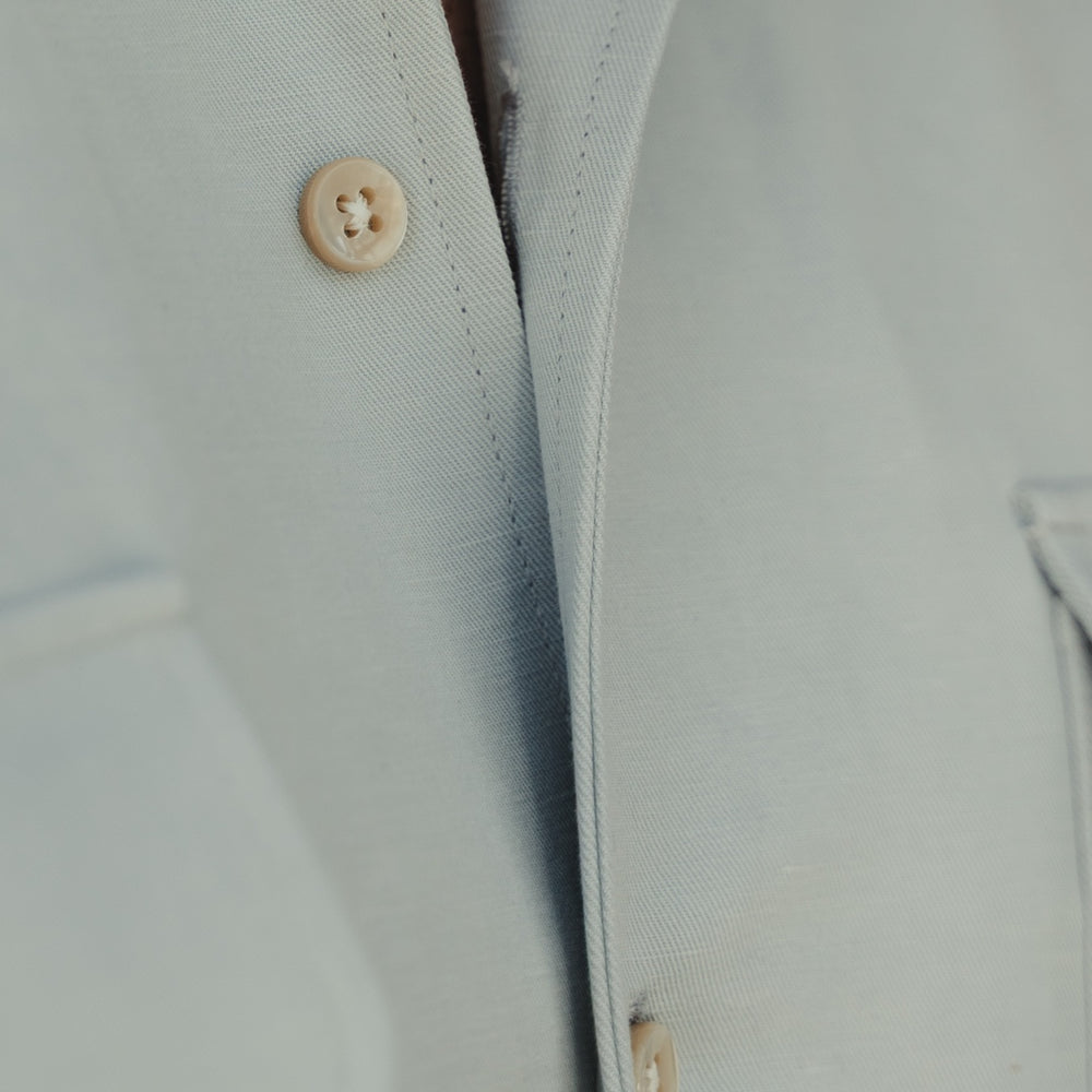 
                  
                    ARUSHA blue cotton/linen safari shirt
                  
                
