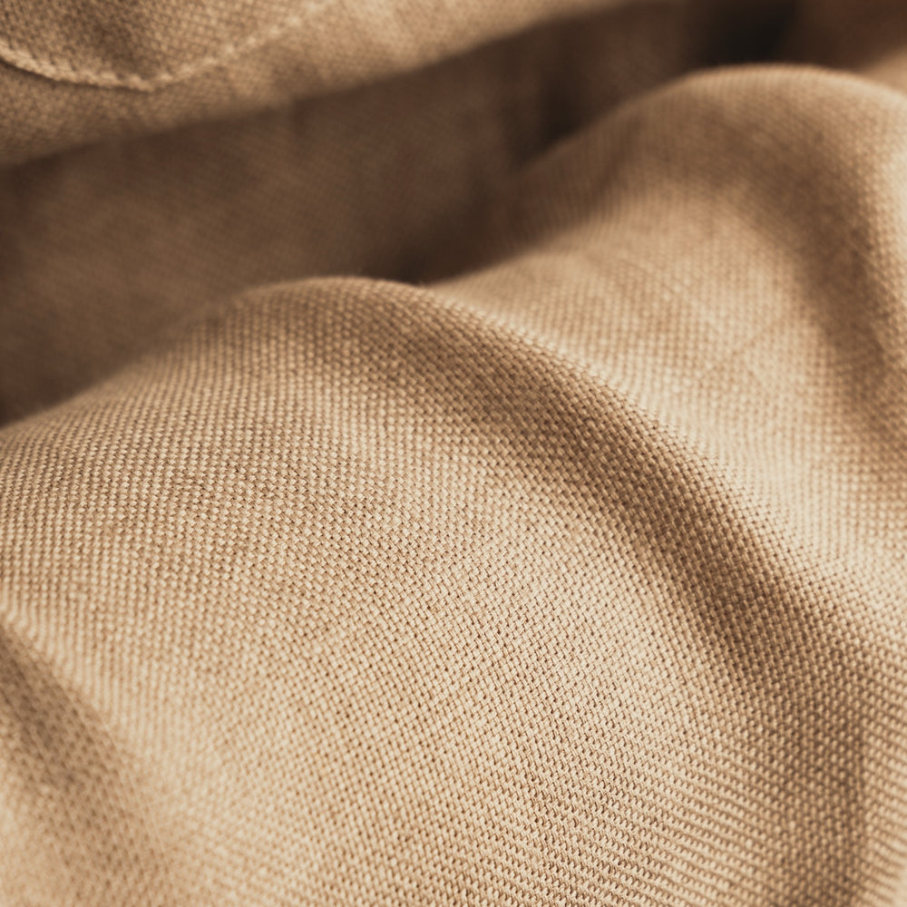 
                  
                    ARUSHA sand raw linen safari shirt
                  
                