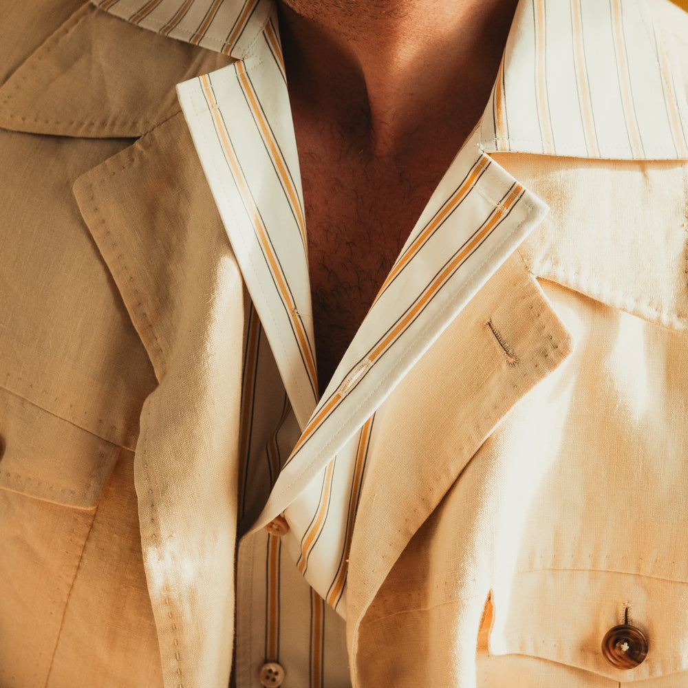 ARUSHA vintage striped safari shirt