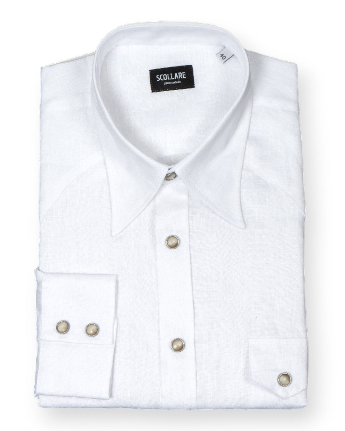 NASHVILLE Western Shirt White Linen